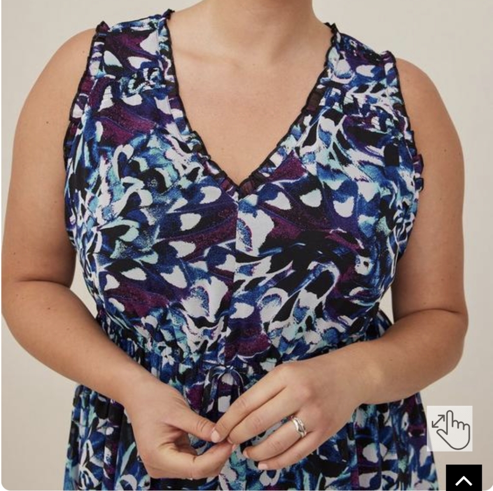 Mini chiffon flutter dress
